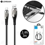 Joyroom S-M411 Sharp series lightning 2.4A fast charging cable, 3M - Black